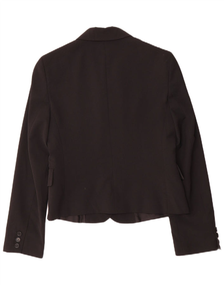 BENETTON Γυναικείο Μπουφάν Blazer 3 Κουμπιών IT 44 Μεσαίο Μαύρο Πολυεστέρας