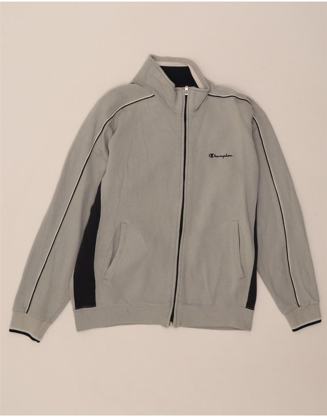 Ανδρική αθλητική φόρμα CHAMPION Μπουφάν Small Grey Colourblock Βαμβακερό