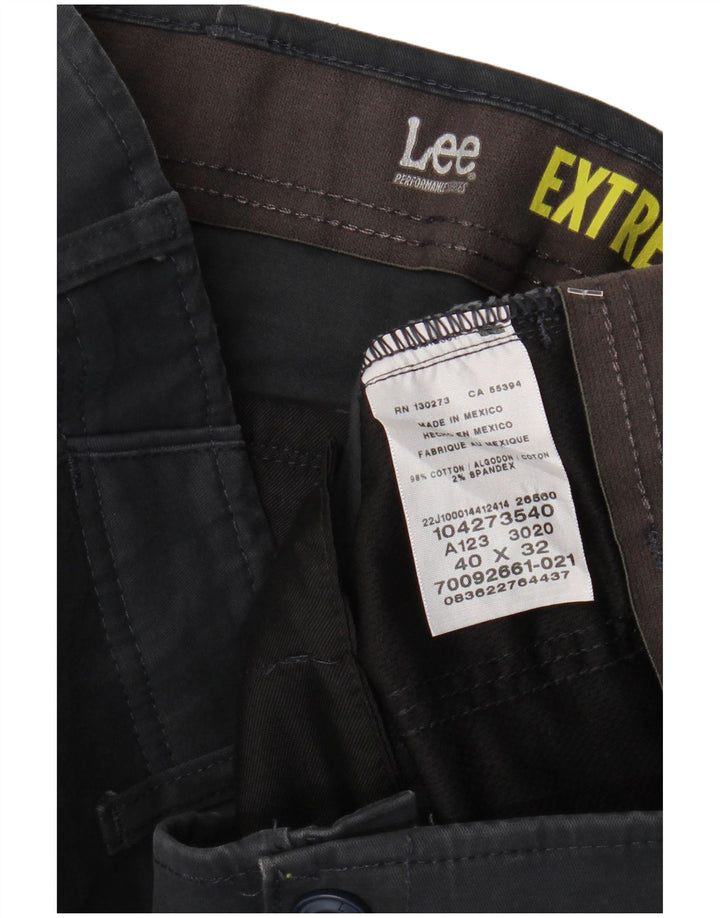Ανδρικό ίσιο παντελόνι Chino LEE Extreme Motion W40 L32 Navy Blue Cotton