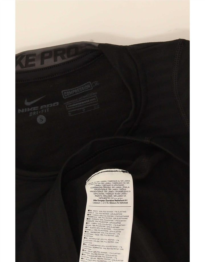 Ανδρικό τοπ Nike Dri Fit Μακρυμάνικο μικρό μαύρο πολυεστέρα