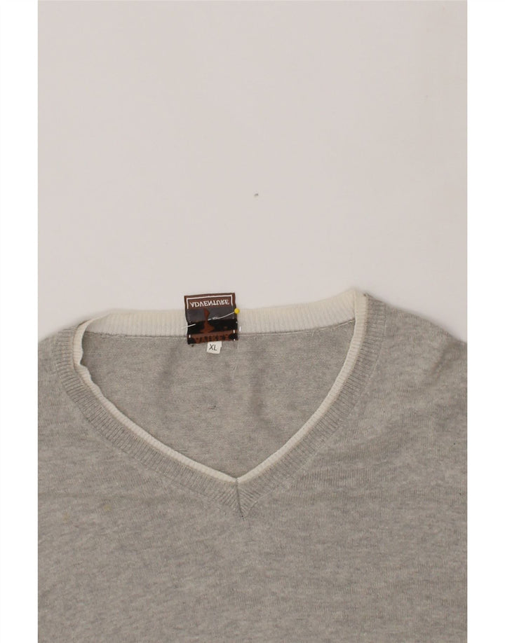 AVIREX Mens V-Neck Jumper Sweater XL Grey Cotton Vintage Avirex and Second-Hand Avirex from Messina Hembry 