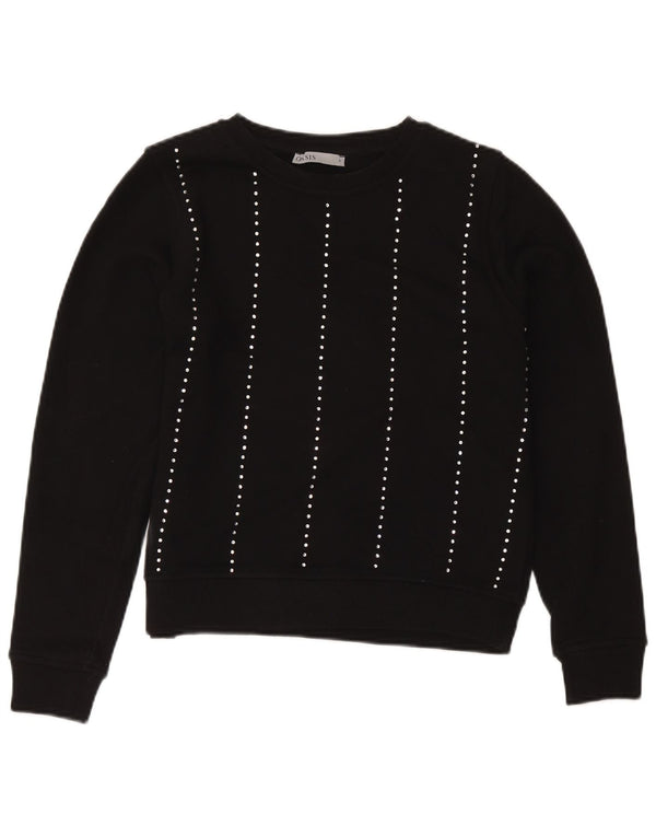 Γυναικείο φούτερ Oasis Jumper UK 10 Small Black ριγέ βαμβακερό