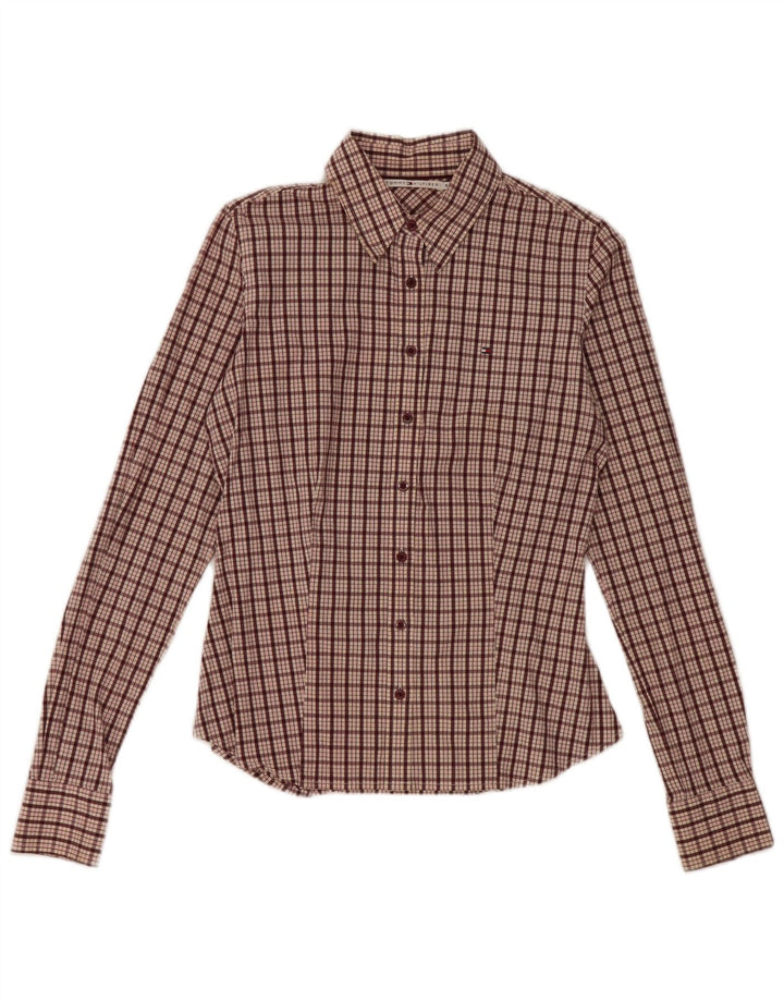 Tommy Hilfiger Γυναικείο Πουκάμισο US 6 Medium Maroon Check Cotton
