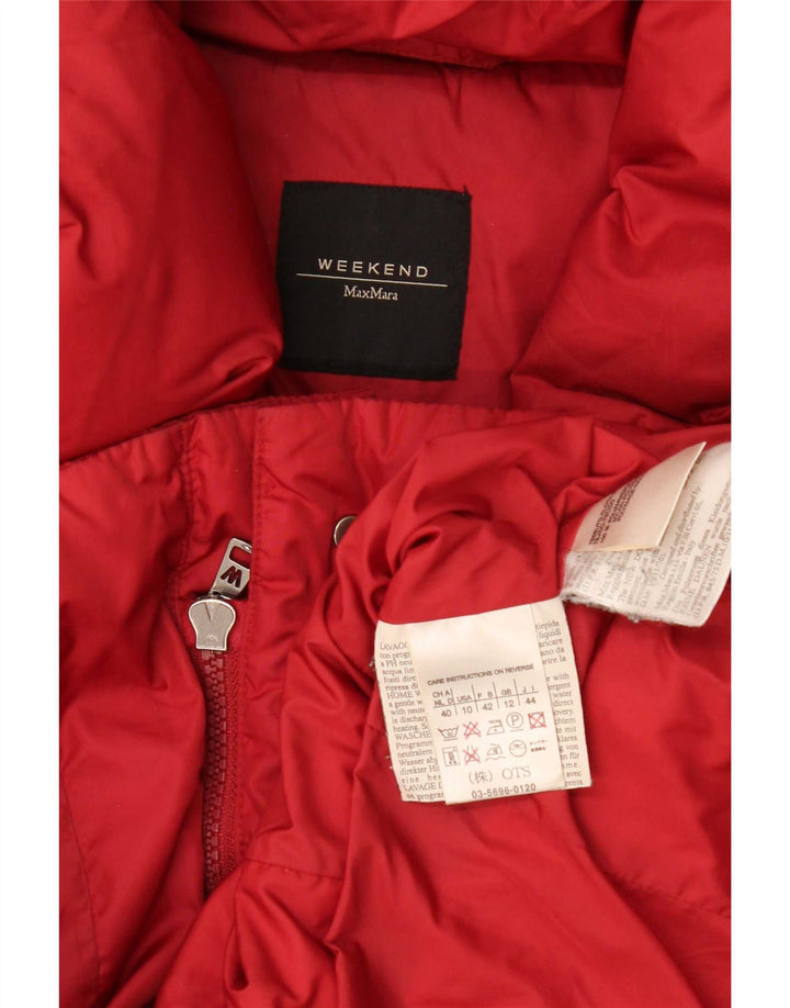 Max Mara Γυναικείο Σαββατοκύριακο με επένδυση UK 12 Medium Red Polyamide