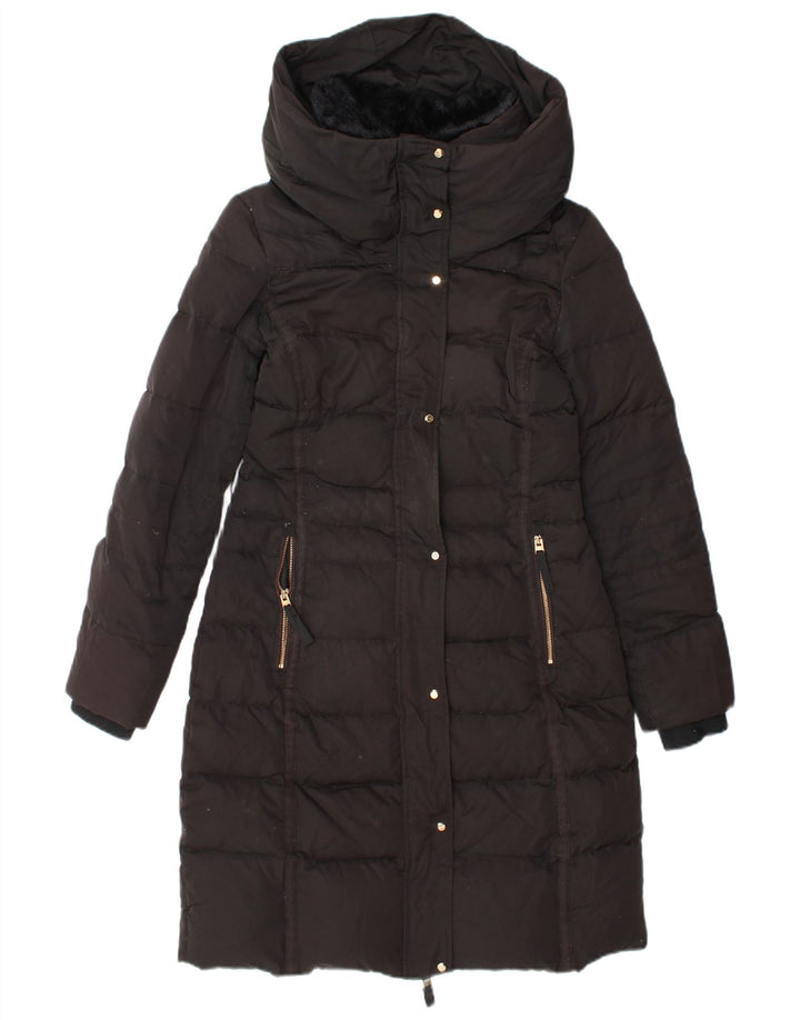 Zara Γυναικείο παλτό UK 10 Small Black Polyester