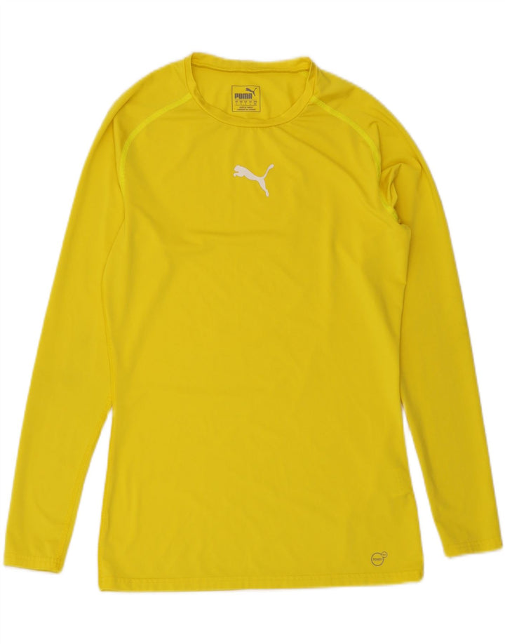 PUMA Womens Top Long Sleeve UK 14 Large Yellow Vintage Puma and Second-Hand Puma from Messina Hembry 