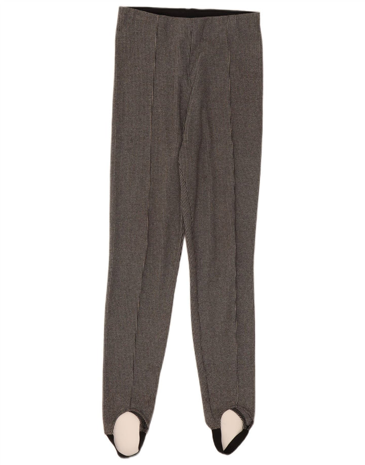 Zara Γυναικείο Stirrup Casual Παντελόνι UK 12 Medium Grey Houndstooth