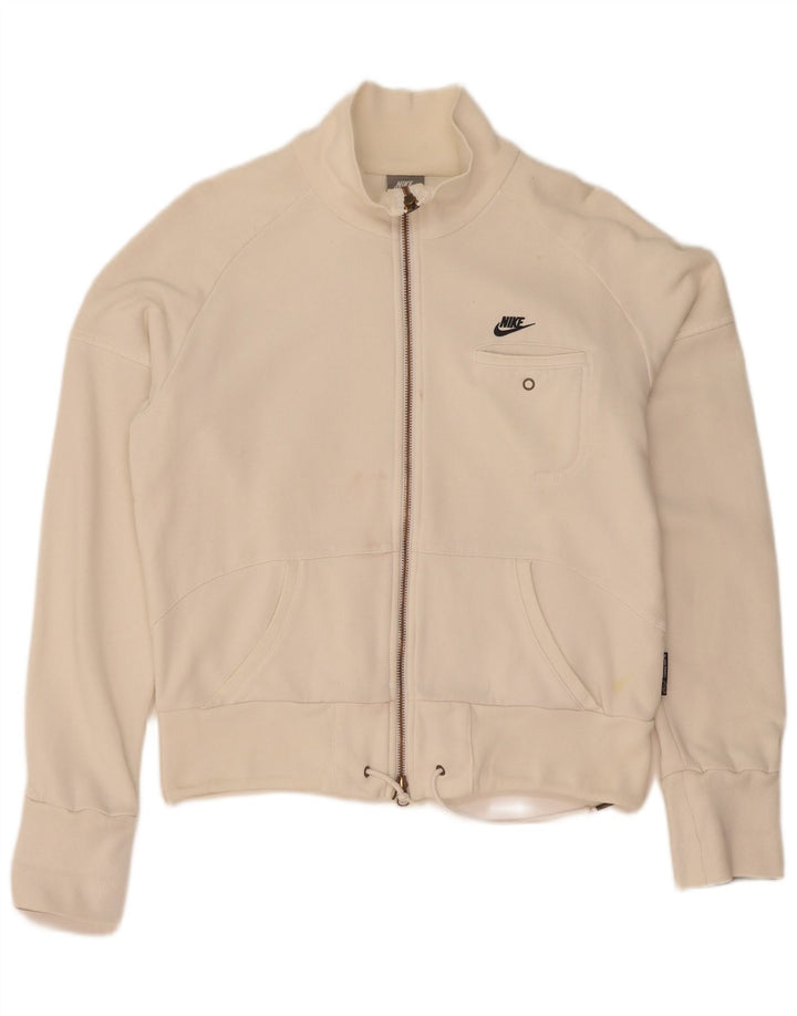 Γυναικεία φόρμα Nike Top Jacket UK 10/12 Μεσαίο λευκό βαμβακερό