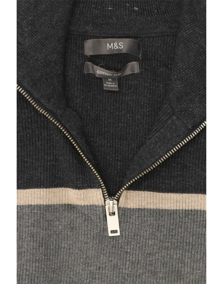 Ανδρικό πουλόβερ με φερμουάρ Marks & Spencer Μεσαίο πολύχρωμο