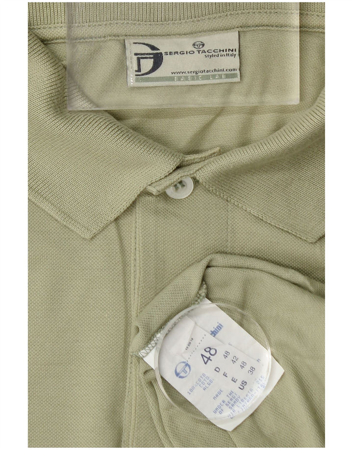 Sergio Tacchini Ανδρικό Πόλο Μπλουζάκι IT 48 Μεσαίο πράσινο βαμβακερό