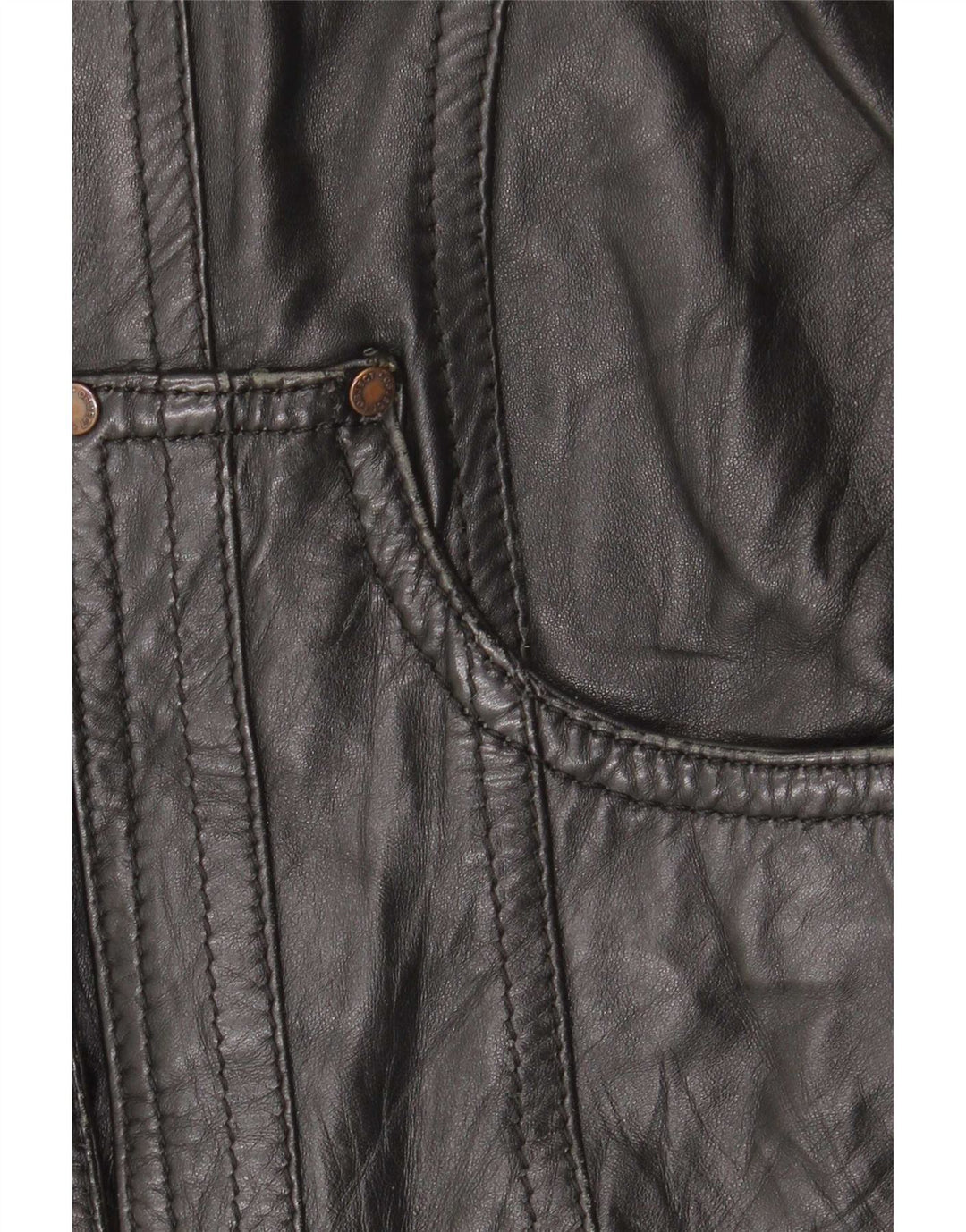 Object Γυναικείο Δερμάτινο Μπουφάν UK 10 Small Black Leather