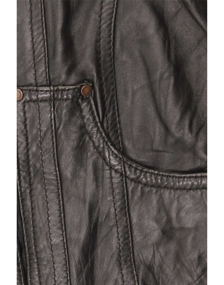 Object Γυναικείο Δερμάτινο Μπουφάν UK 10 Small Black Leather