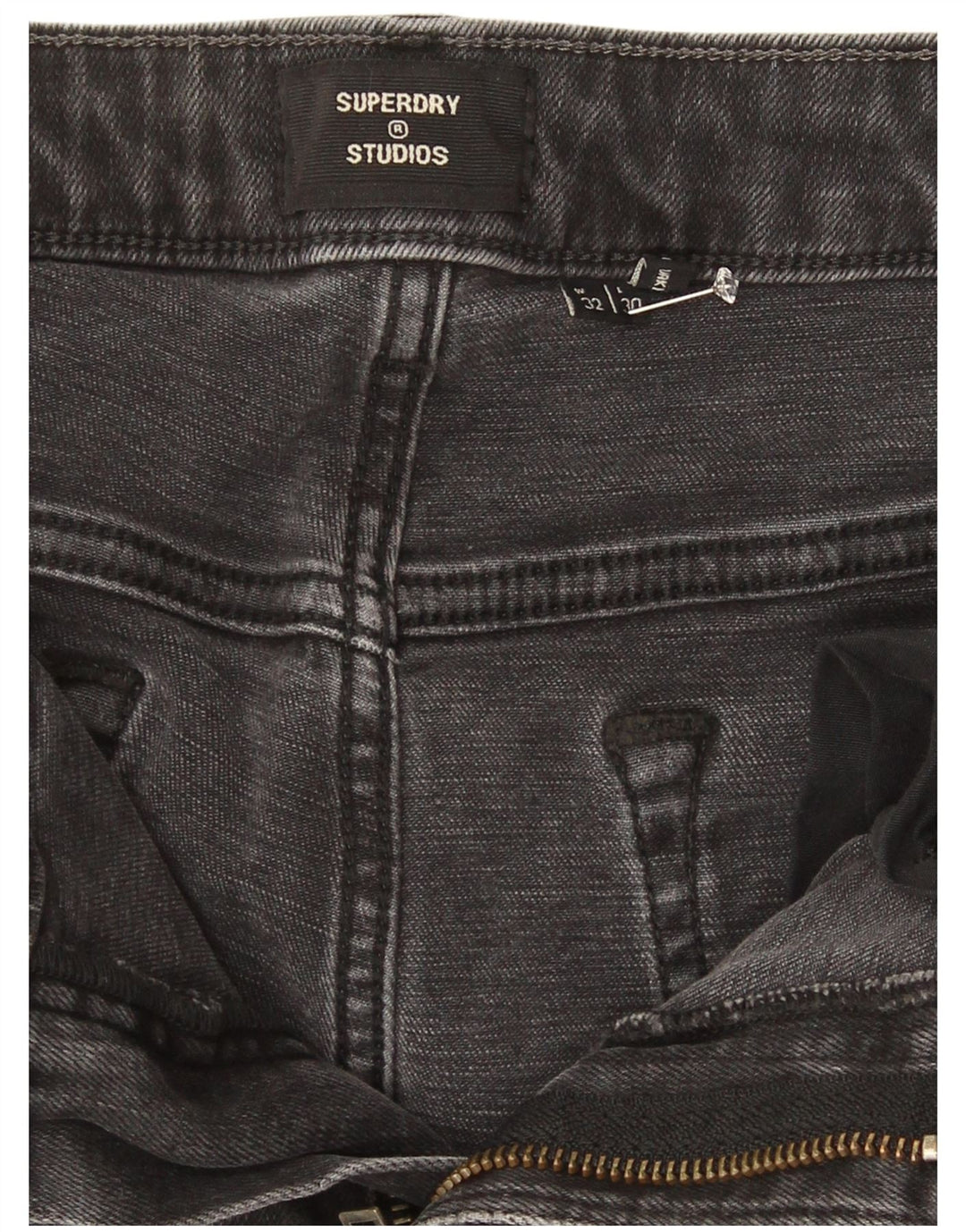 Superdry Γυναικείο Crop Slim Τζιν W32 L25 Γκρι βαμβακερό