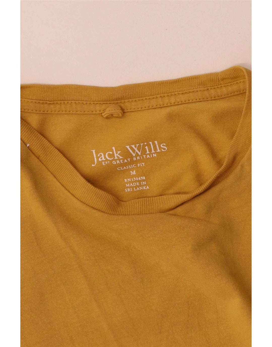 Ανδρικό μπλουζάκι Jack Wills Κλασική Εφαρμογή Μπλουζάκι από μεσαίο κίτρινο βαμβάκι