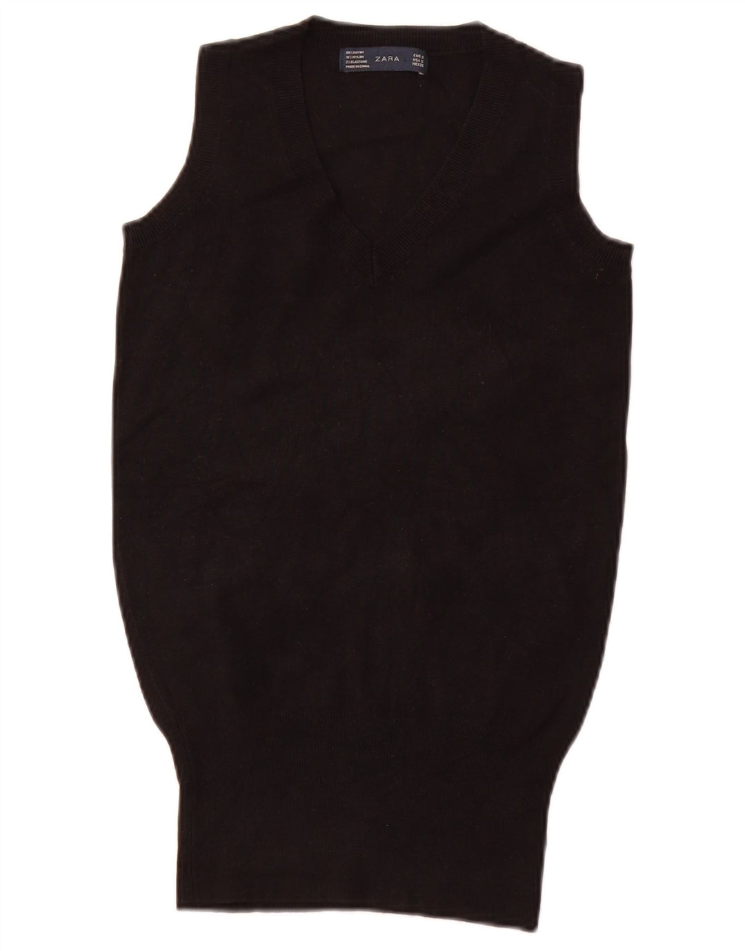 Γυναικείο γιλέκο ZARA Tank Top UK 8 Small Black Rayon