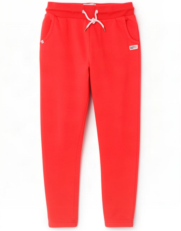 Superdry Γυναικεία αθλητική φόρμα Παντελόνια Joggers UK 14 Large Red Cotton