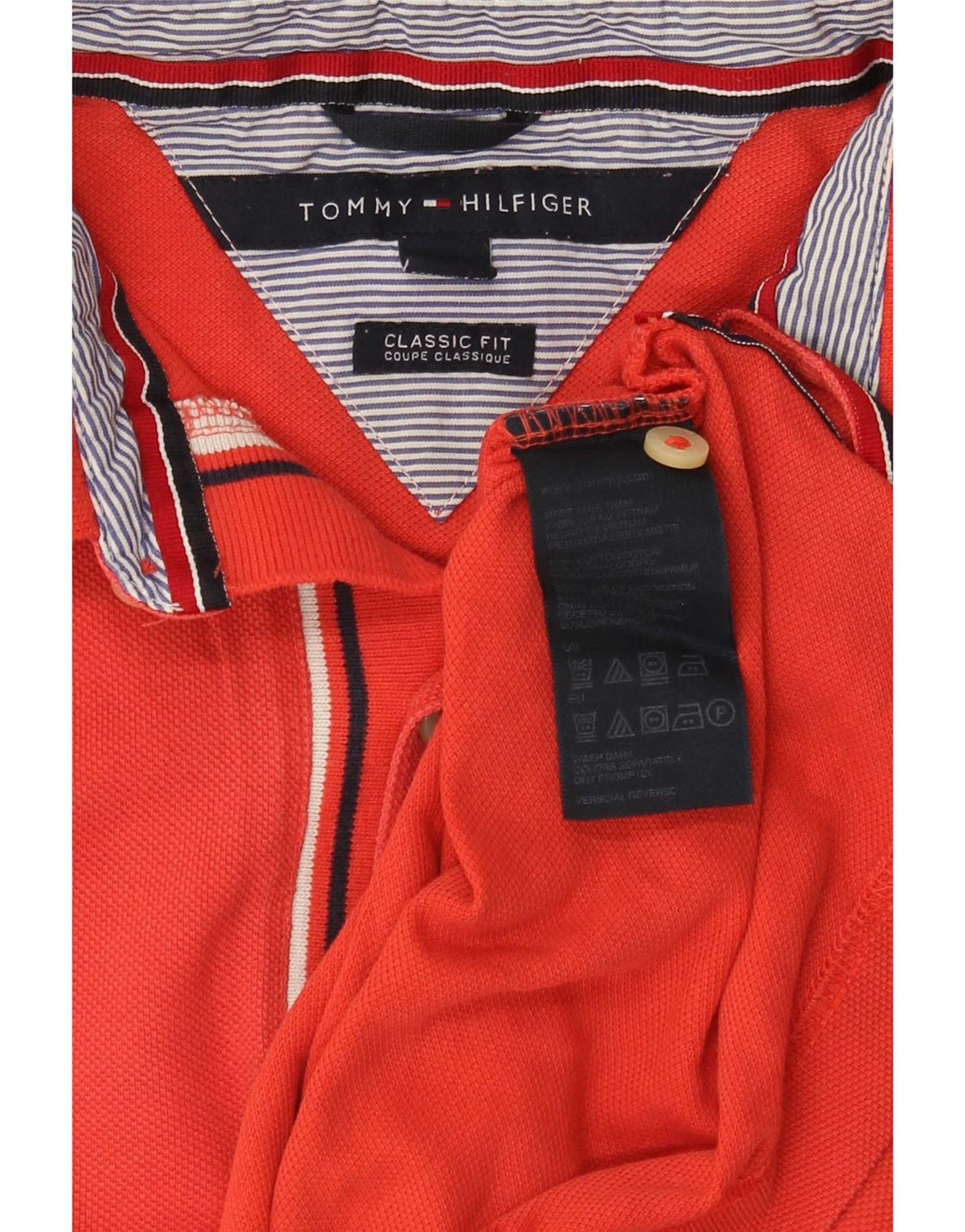 Tommy Hilfiger Ανδρικό πουκάμισο Polo Classic Fit, Μεσαίο κόκκινο βαμβακερό