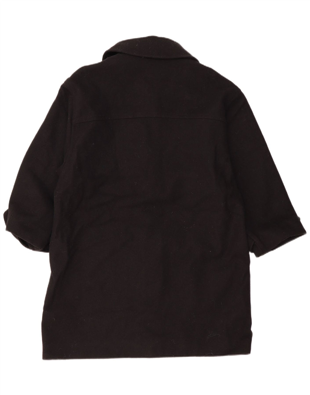 Vintage γυναικείο υπερμεγέθη παλτό Duffle UK 14 Μεσαίο μαύρο μαλλί