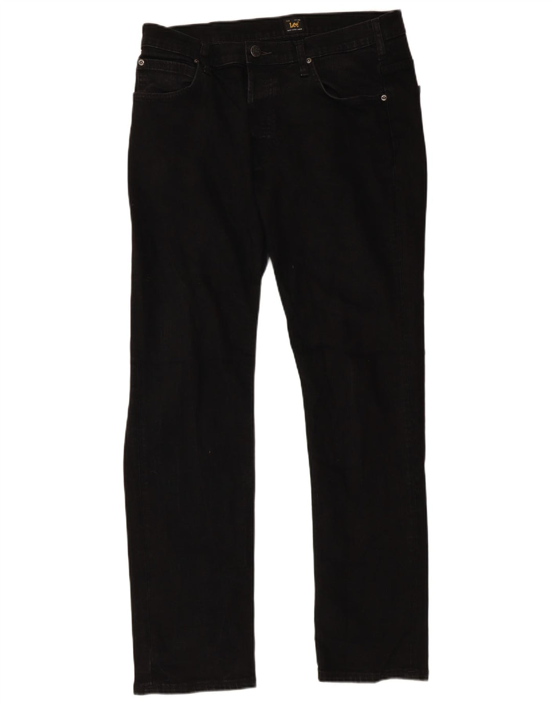 Ανδρικό τζιν ίσιο LEE W36 L32 Μαύρο βαμβακερό