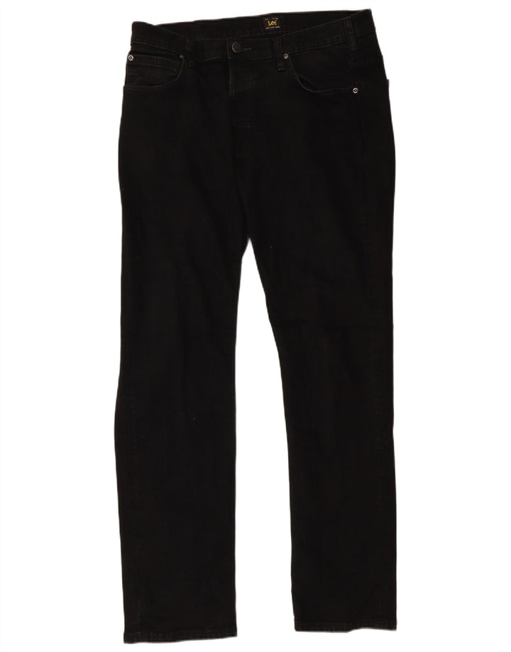 Ανδρικό τζιν ίσιο LEE W36 L32 Μαύρο βαμβακερό