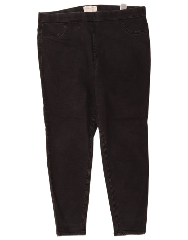 Marks & Spencer Γυναικεία Crop Jegging Τζιν UK 16 Large W32 L25 Μαύρο βαμβακερό