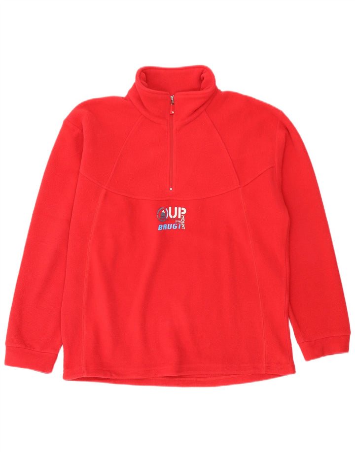 Brugi Γυναικείο φερμουάρ με φερμουάρ Fleece Jumper 2XL κόκκινο πολυεστέρα