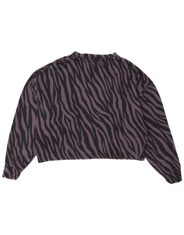Γυναικεία φούτερ Nike Crop Jumper UK 10 Small Purple Animal print