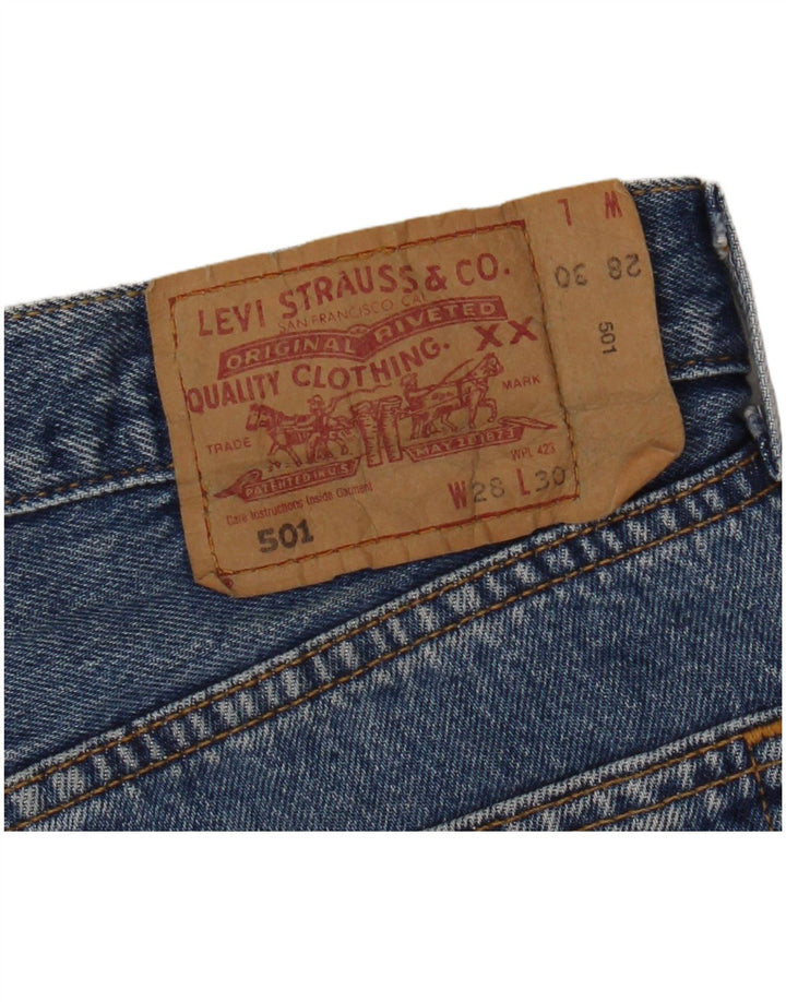 LEVI'S Γυναικείο Σορτς Τζιν 501 W28 Μεσαίο Μπλε