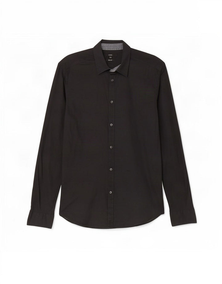 Ανδρικό πουκάμισο Diesel Slim Fit XL Μαύρο βαμβακερό