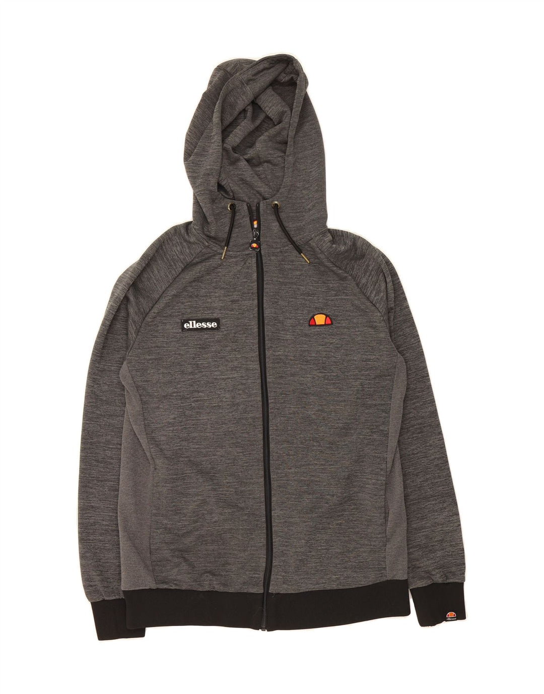 ELLESSE Mens Zip Hoodie Sweater Medium Grey Polyester Vintage Ellesse and Second-Hand Ellesse from Messina Hembry 
