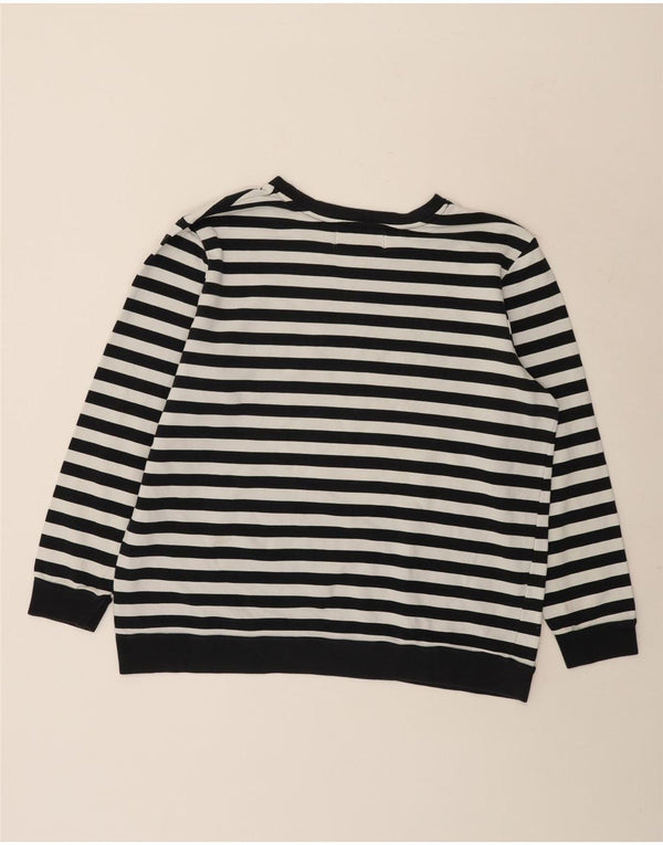 Γυναικείο γραφικό φούτερ Calvin Klein Jeans Jumper UK 18 XL Μαύρο ριγέ