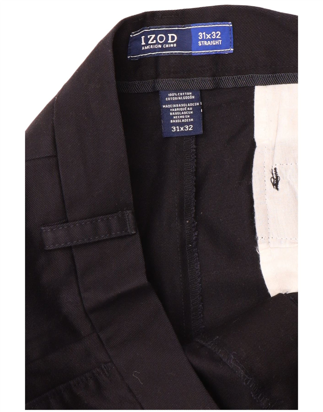 Ανδρικό ίσιο παντελόνι Chino IZOD W31 L32 Navy Blue Cotton