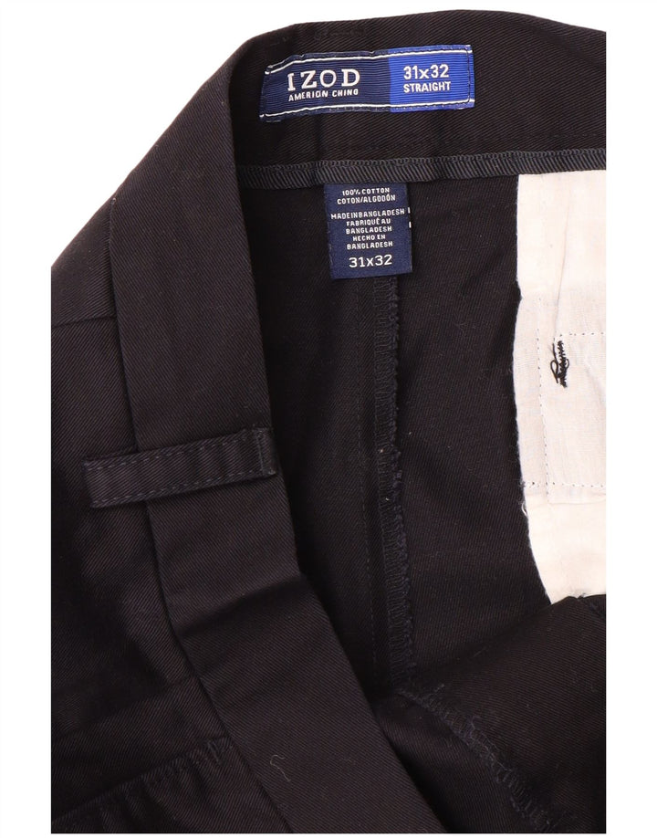 Ανδρικό ίσιο παντελόνι Chino IZOD W31 L32 Navy Blue Cotton