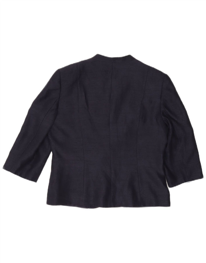 JACQUES VERT Γυναικείο μπουφάν Bolero με 3/4 μανίκια UK 14 Large Navy Blue