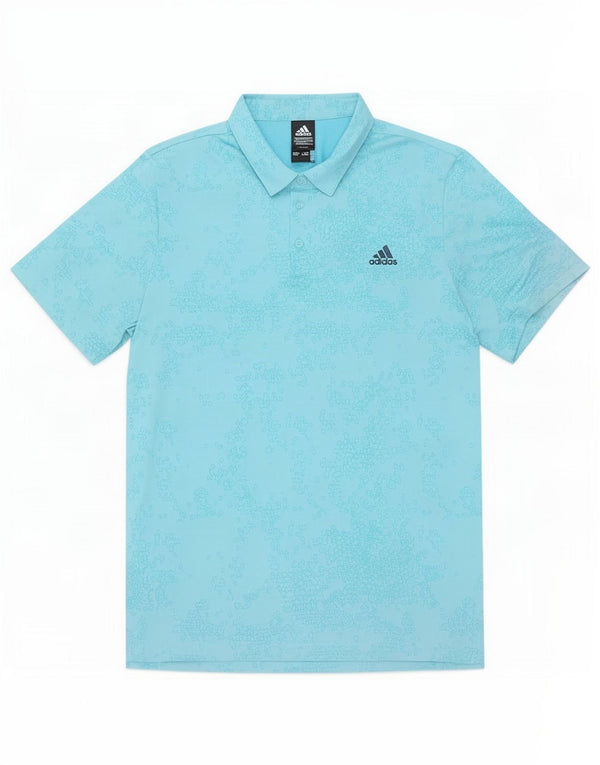 Ανδρικό πουκάμισο Adidas Polo XL μπλε γεωμετρικό πολυεστέρα