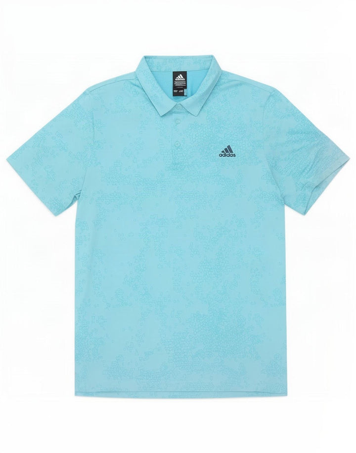 Ανδρικό πουκάμισο Adidas Polo XL μπλε γεωμετρικό πολυεστέρα