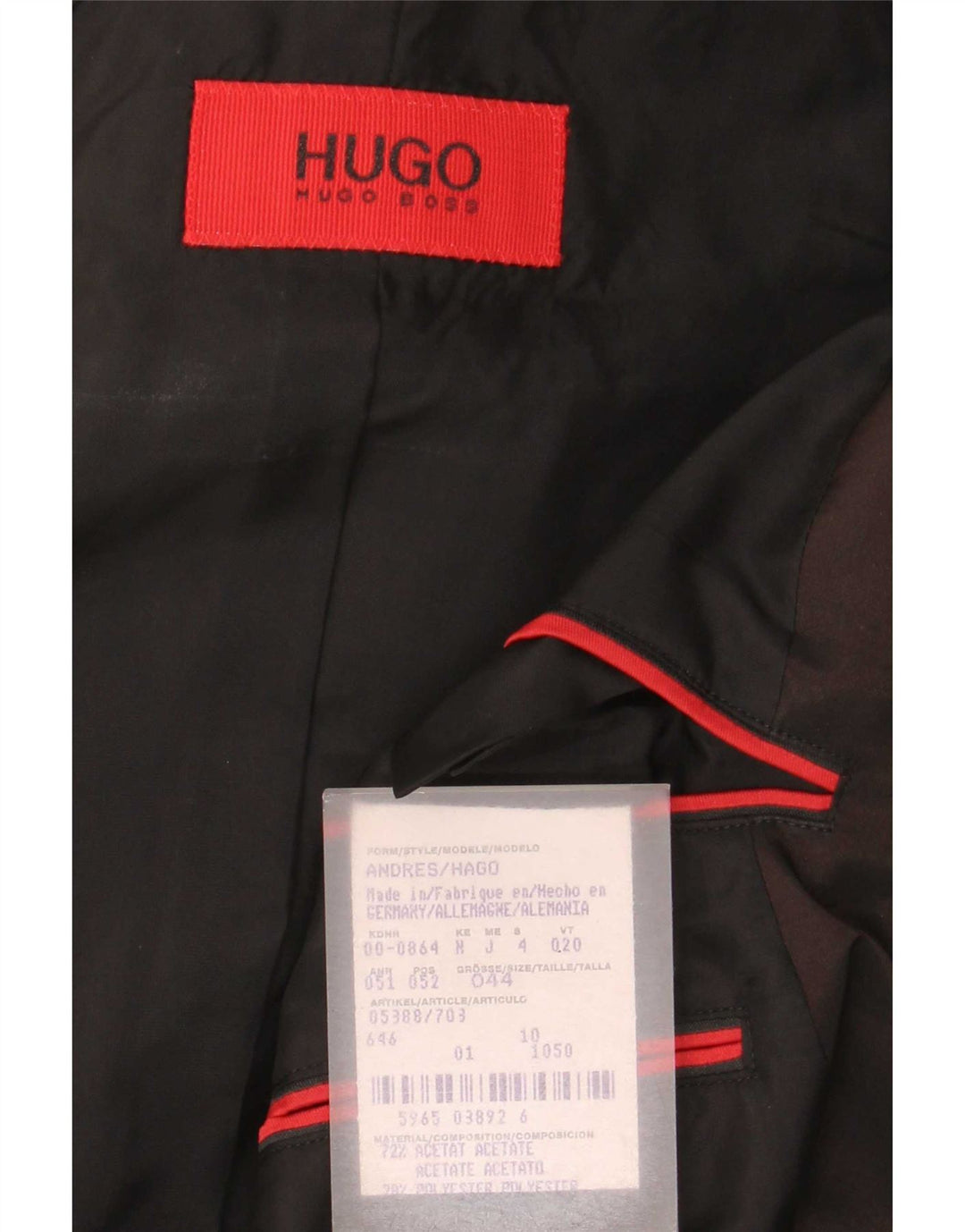 Ανδρικό μπουφάν σακάκι Hugo Boss EU 44 XS Brown Acetate