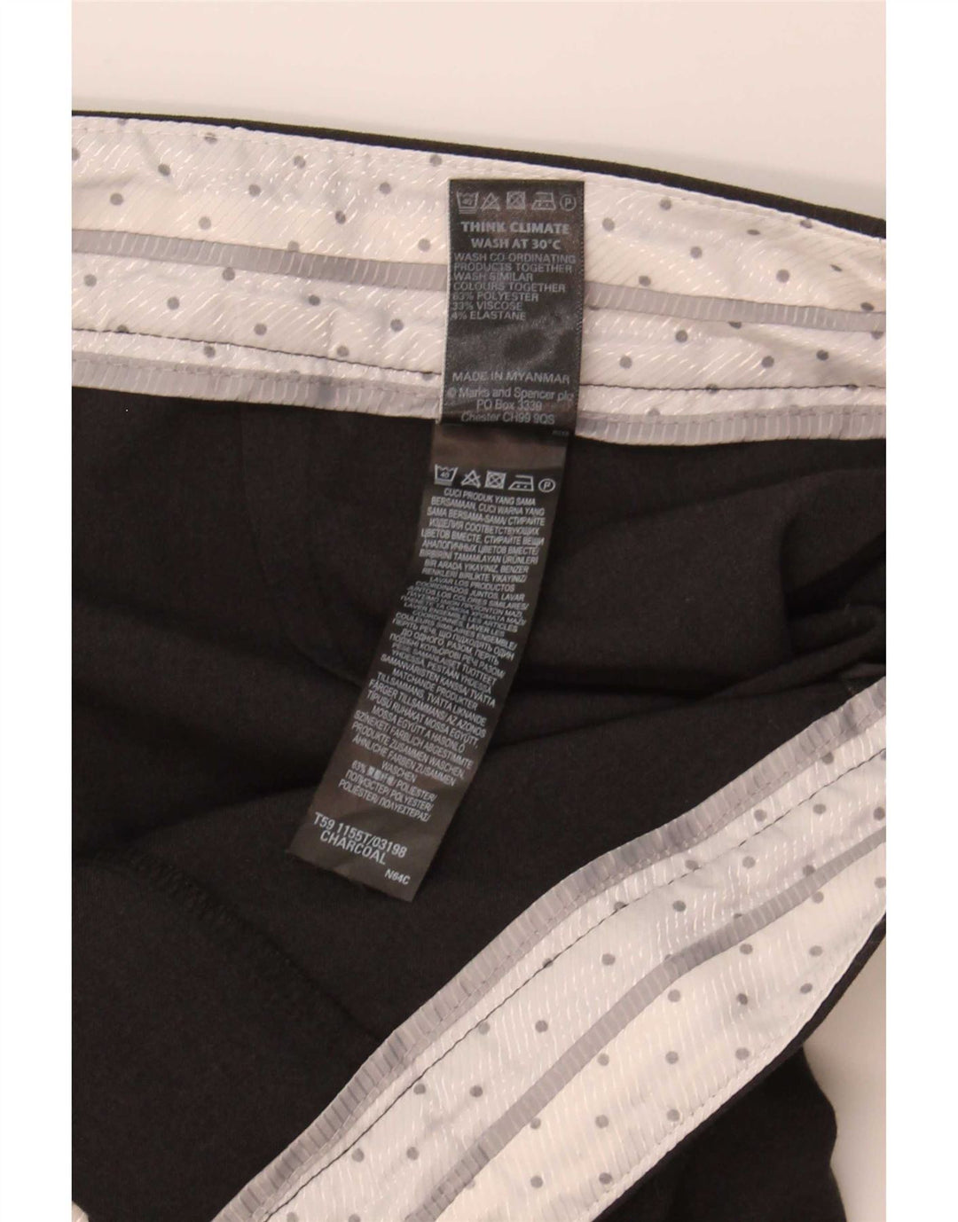 Γυναικείο ίσιο casual παντελόνι Marks & Spencer W34 L29 Γκρι Πολυεστέρας