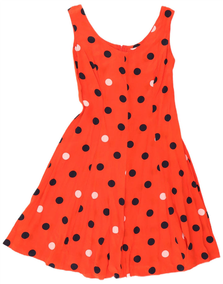Vintage Γυναικείο Sundress UK 14 Medium Red Polka Dot