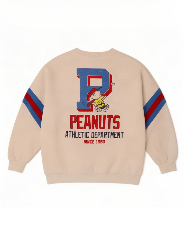 Γυναικείο γραφικό φούτερ Pull & Bear Peanuts Jumper UK 10 Small White