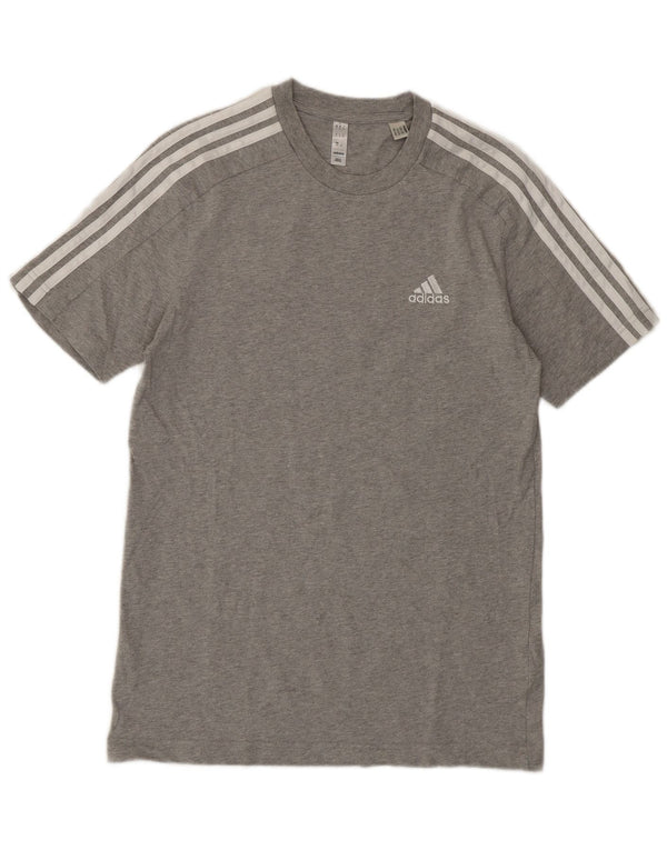 Ανδρικό T-Shirt Adidas Top Μικρό γκρι βαμβακερό