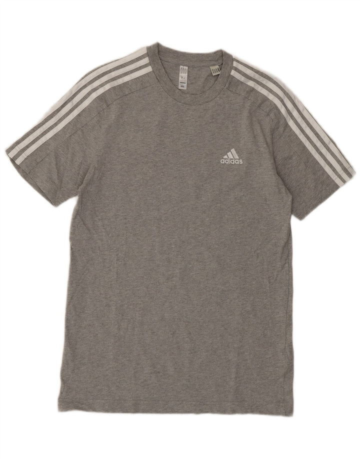 Ανδρικό T-Shirt Adidas Top Μικρό γκρι βαμβακερό