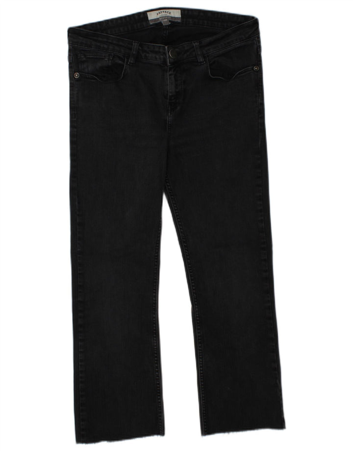 FAT FACE Womens Bootcut Capri Jeans UK 12 Medium W28 L22 Grey Cotton