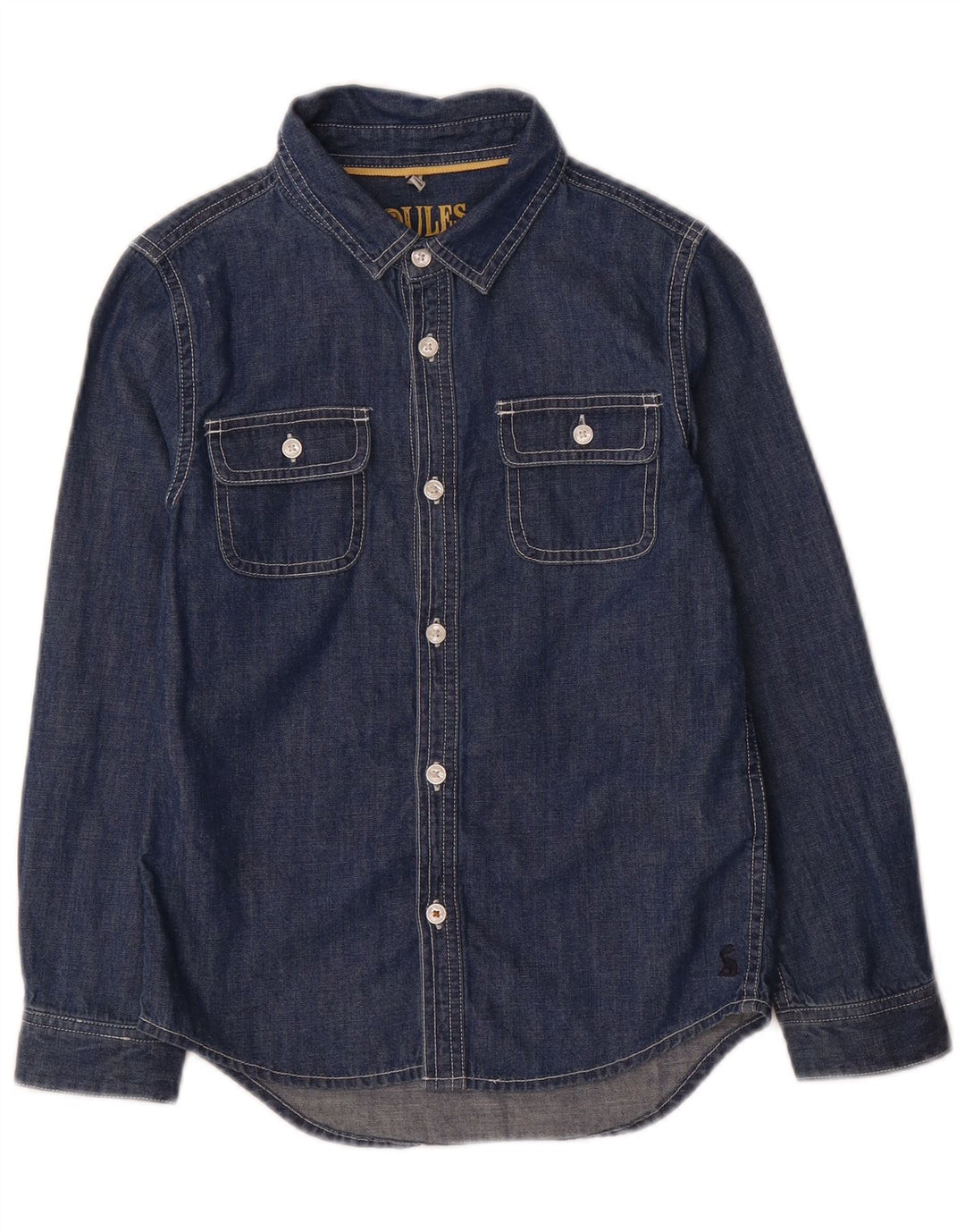 Joules Boys Denim πουκάμισο 7-8 ετών Navy Blue Cotton
