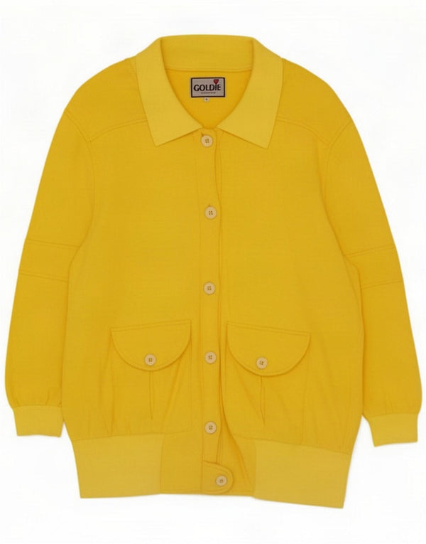 Goldie γυναικεία φόρμα top Jacket UK 14 Medium Yellow Cotton
