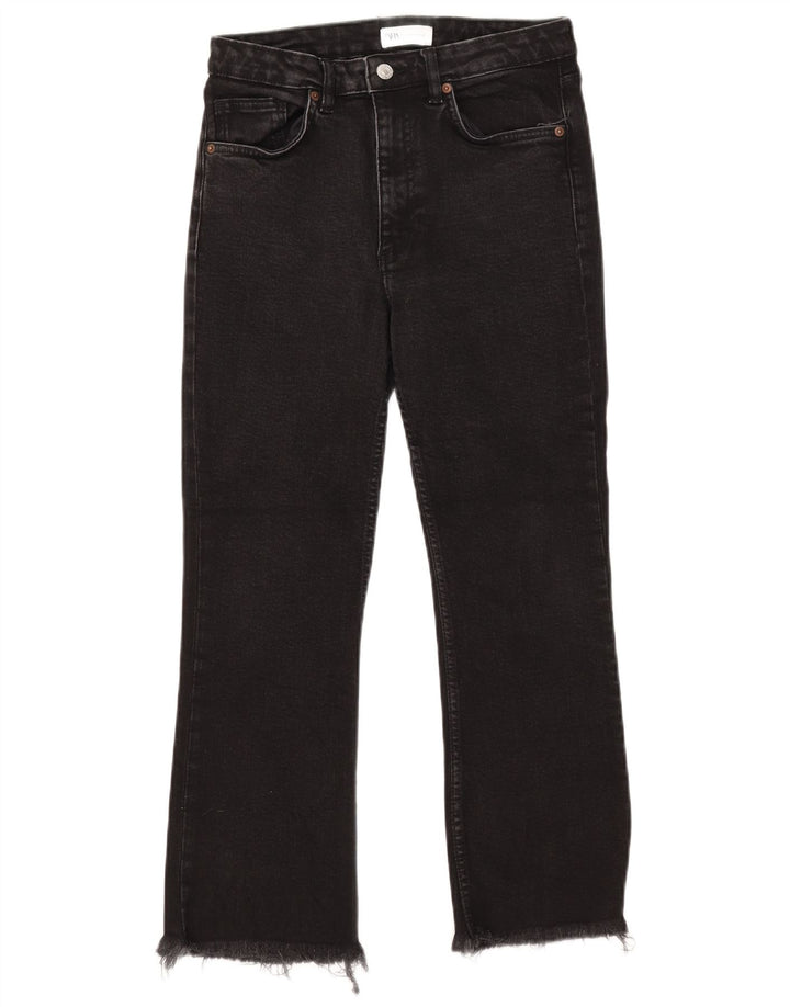 Zara Γυναικείο Cropped Jeans EU 38 Small W28 L25 Black