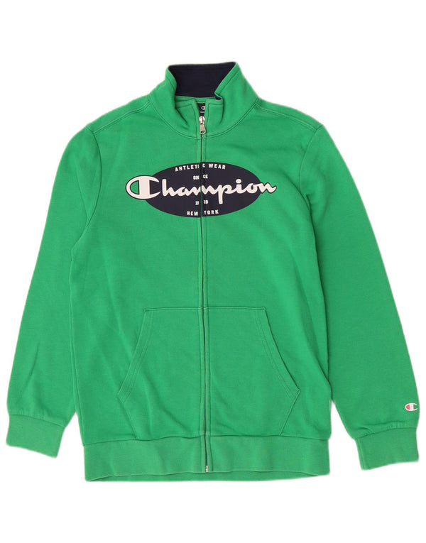 Champion Boys Graphic αθλητική φόρμα κορυφαίο μπουφάν 11-12 ετών Large Green Sports