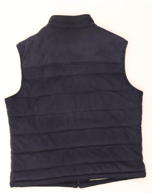 Zara Mens Padded Gilet UK 42 XL Navy Blue