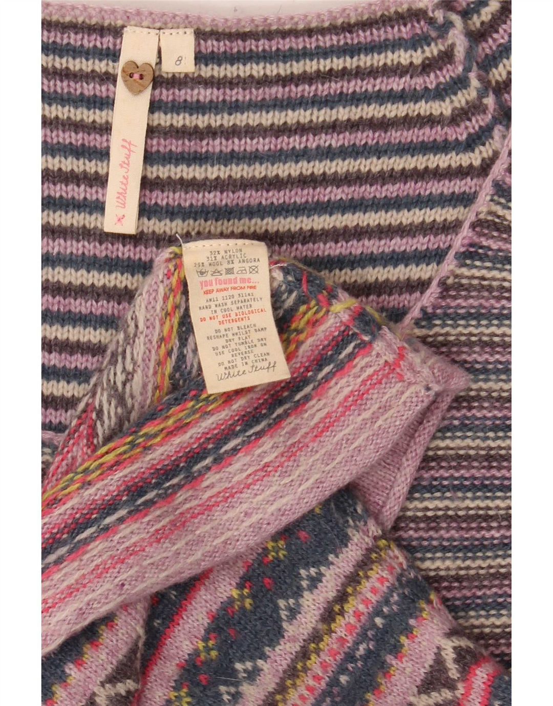 White Stuff Γυναικείο Jumper Φόρεμα UK 8 Μικρό πολύχρωμο ριγέ