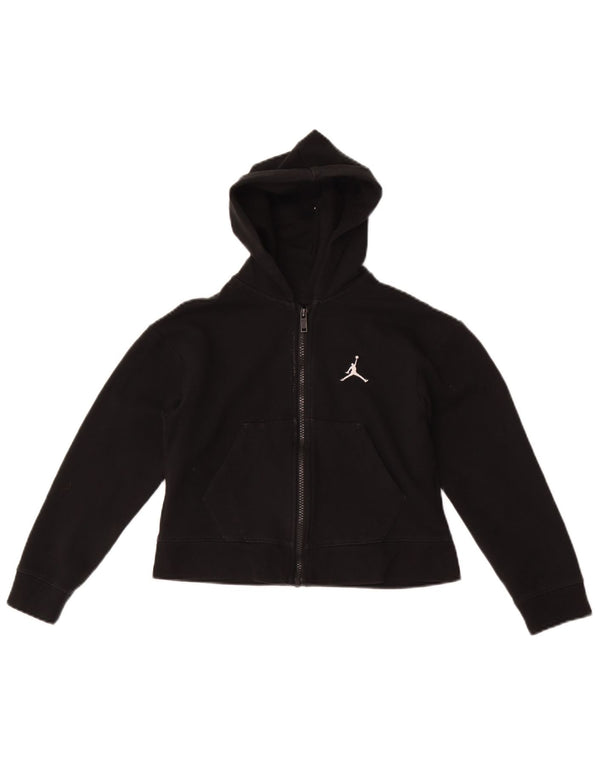 Jordan Girls Crop Zip Hoodie πουλόβερ 10-11 ετών Medium Black Sports